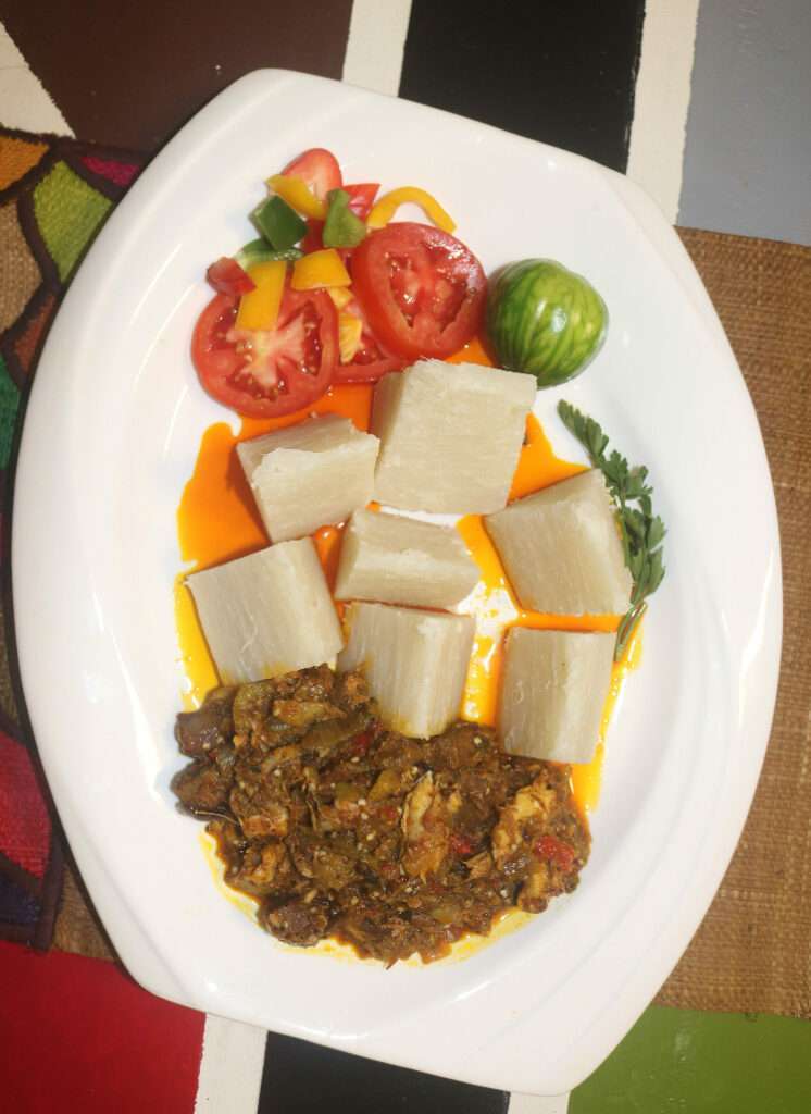 Yam and Garden egg Sauce M & I Foods